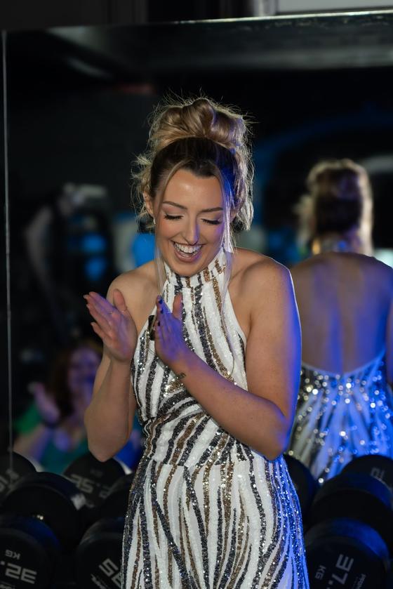 Kennice Sparkly Dress Applauding